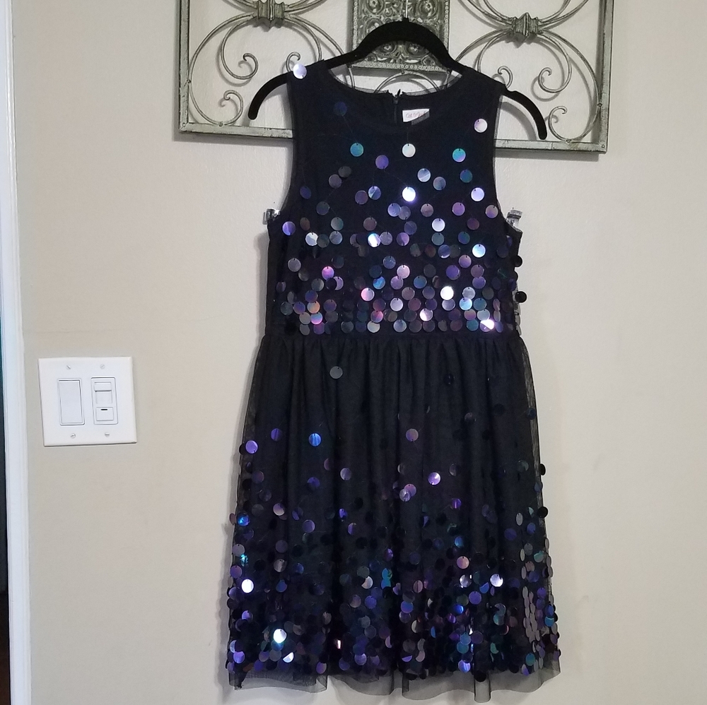bling shinny sparkle blue unicorn dress